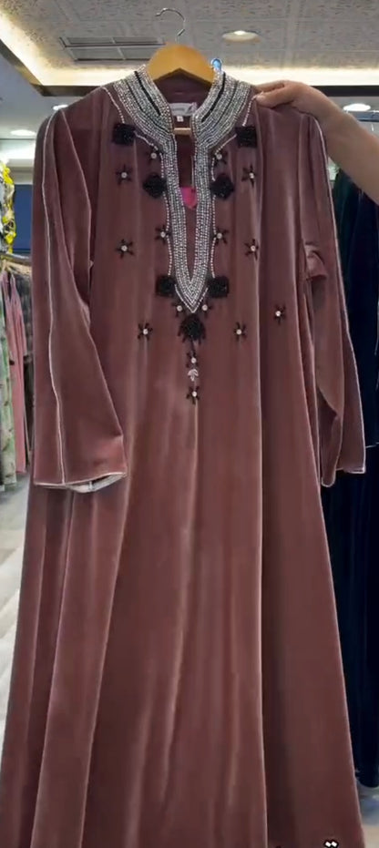 Embroidered velvet abaya buy any 2 🤩🔥