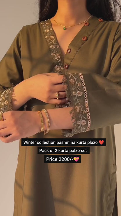 Winter collection pashmina kurta plazo ❤️